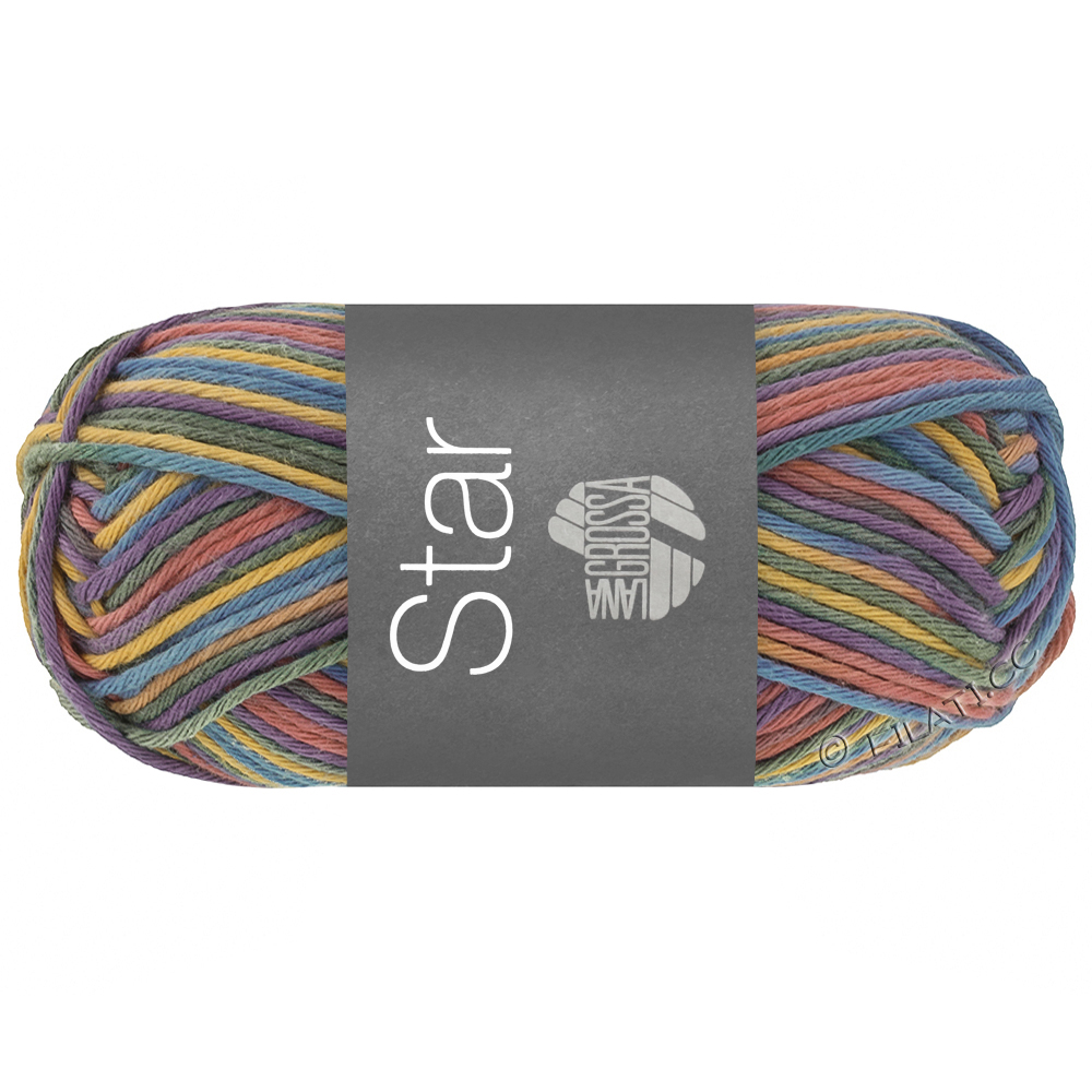 Lana Grossa STAR Print | 369-yellow/salmon red/opal green/blue/blue violet