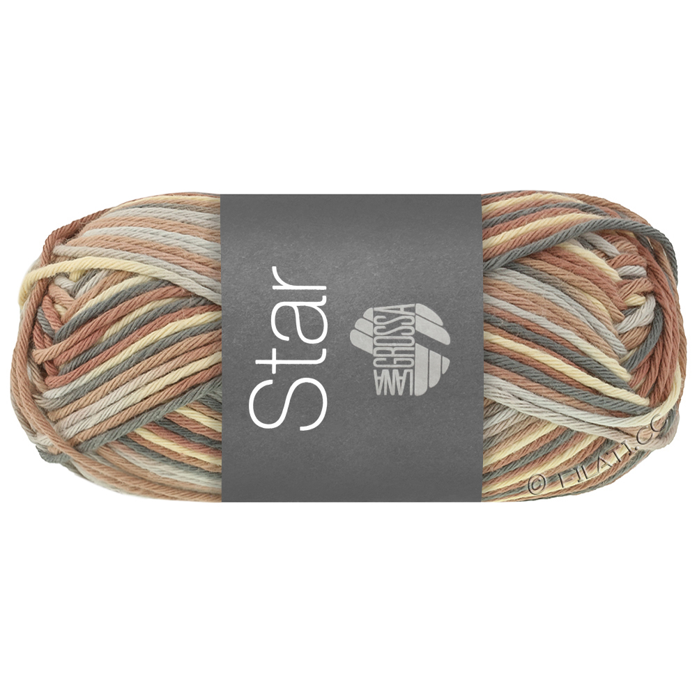 Lana Grossa STAR Print | 370-vanilla/silver gray/light gray/dark gray/nougat