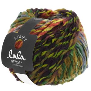 Lana Grossa STRIPY (lala BERLIN) | 07-gray/brick red/yellow green/leaf green/black green/olive brown
