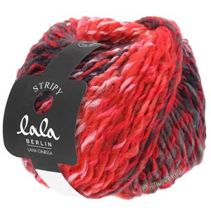 Lana Grossa STRIPY (lala BERLIN) | 09-red/rose/burgundy/dark gray/anthracite