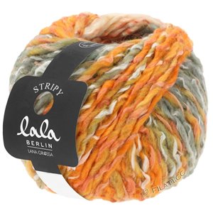 Lana Grossa STRIPY (lala BERLIN) | 11-salmon/natural/orange/light gray/taupe