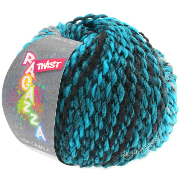 Lana Grossa TWIST (Ragazza) | 01-turquoise/gray/anthracite
