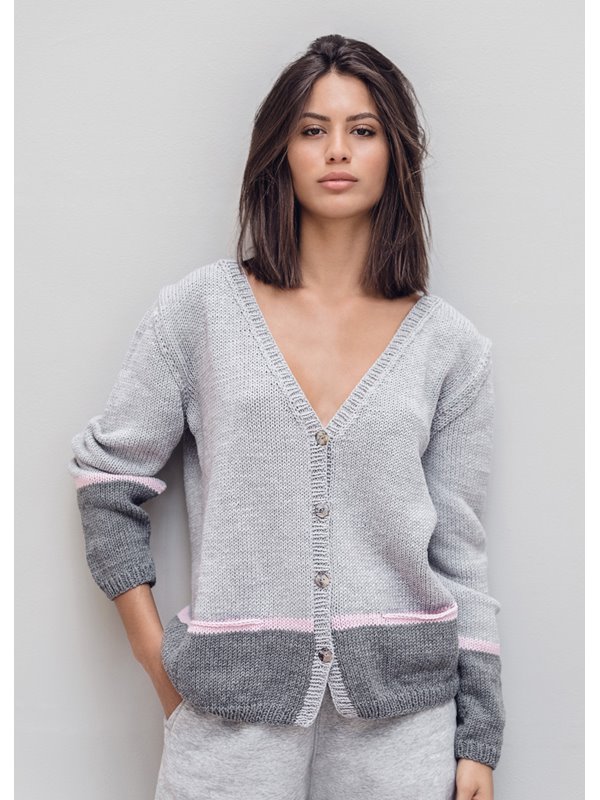 Lana Grossa CARDIGAN Cool Wool Big Melange