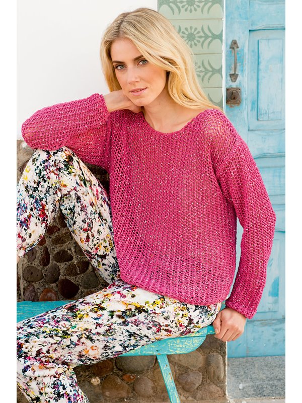 Lana Grossa PULLOVER IN OVERALL MESH PATTERN Opera