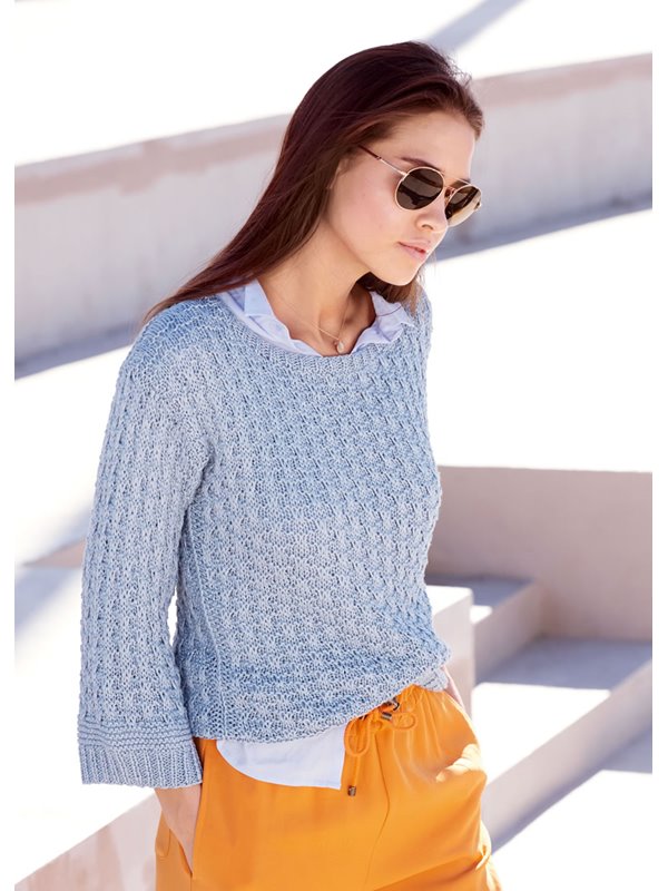 Lana Grossa PULLOVER IN WOVEN SLIP STITCH Seta