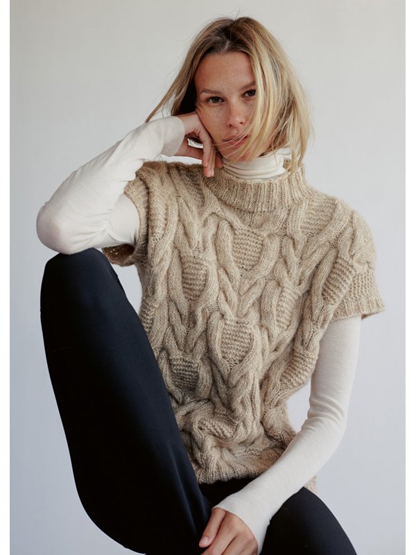 Lana Grossa SLIPOVER Natural Alpaca Pelo