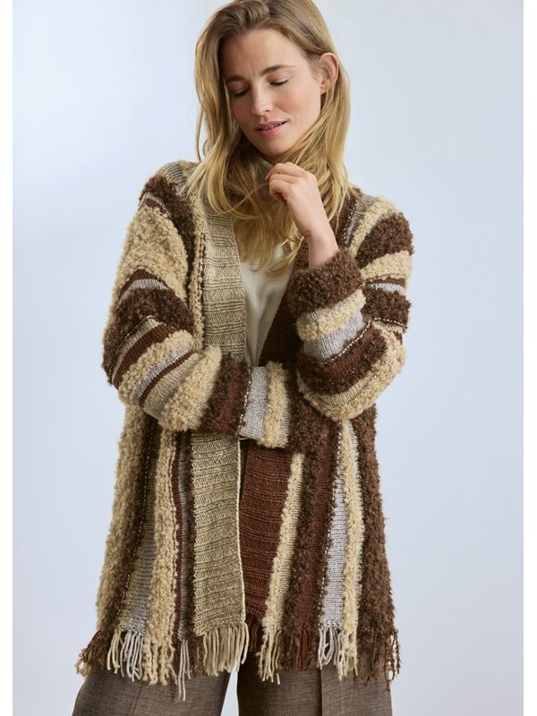 Lana Grossa SIDEWAYS CARDIGAN Orsetto Mouliné, Orsetto & Baco Bamboo