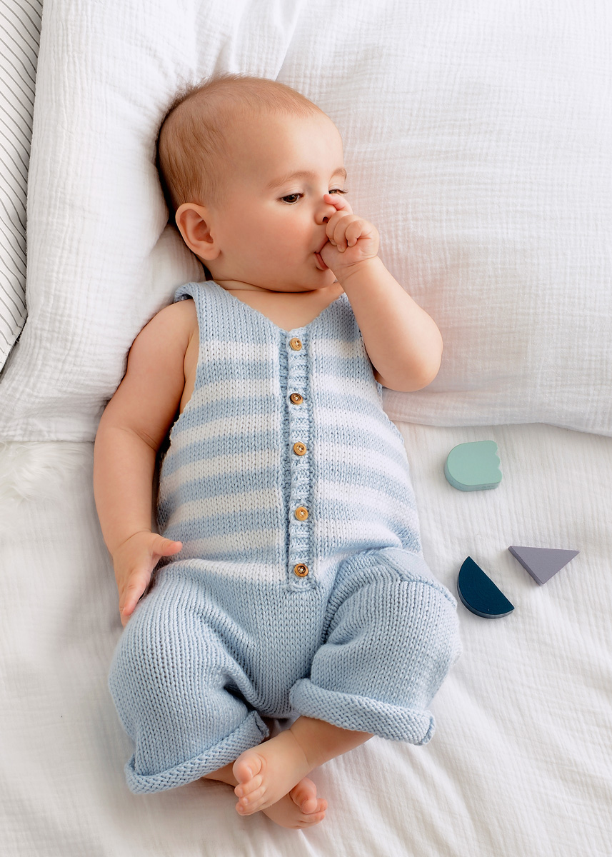Lana Grossa ROMPER Soft Cotton | INFANTI EDITION No. 1 Magazine (DE) + Knitting instructions - Design 25 | FILATI Knitting - Model Packages