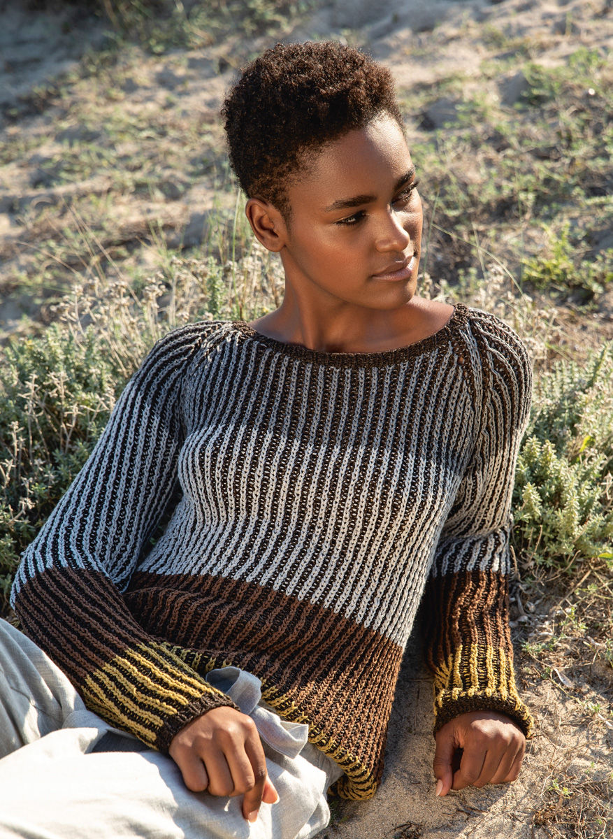 Lana Grossa RAGLANPULLOVER Solo Lino Melange