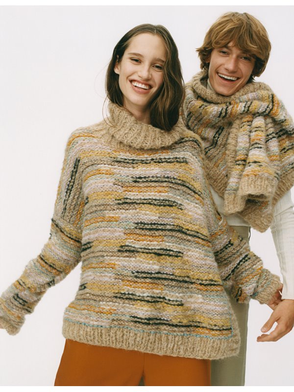 Lana Grossa PULLOVER Lala Berlin Furry/Fluffy/Shiny/Lovely Cotton