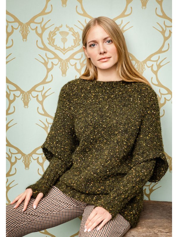 Lana Grossa PULLOVER WITH ARM WARMERS Lala Berlin Fluffy