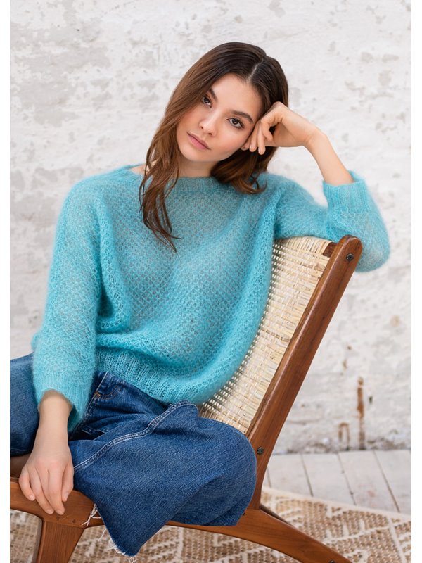 Lana Grossa PULLOVER Silkhair | HAND-DYED - Magazine (DE) + Knitting ...