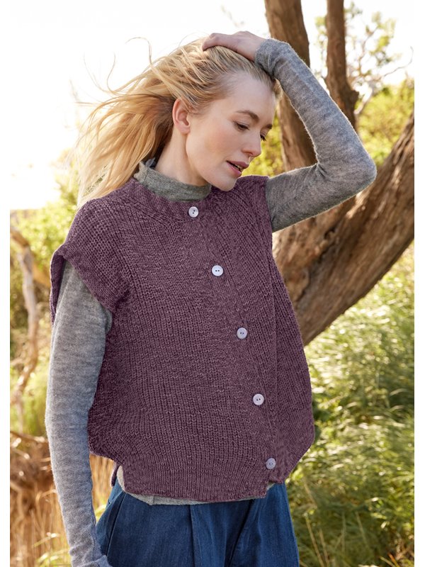 Lana Grossa SLEEVELESS JACKET Cool Wool Vintage