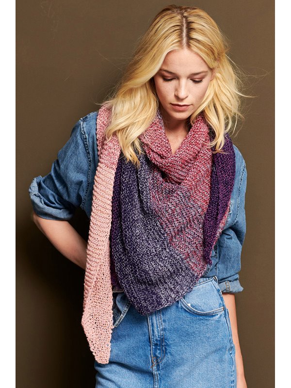 Lana Grossa GARTER STITCH SHAWL Shades of Merino Cotton
