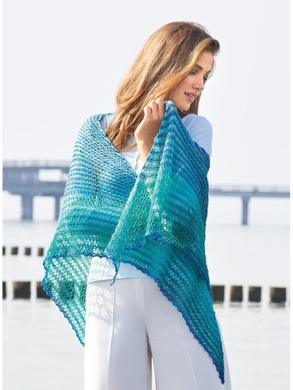 Lana Grossa TRIANGULAR SHAWL About Berlin Chilly Degradé