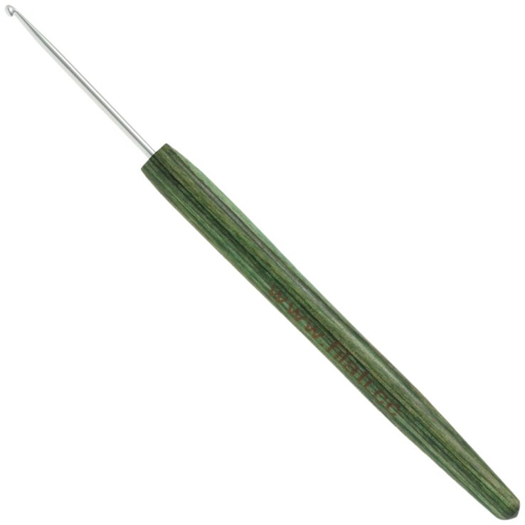 Lana Grossa Crochet hook aluminum with handle design-wood Signal 2mm