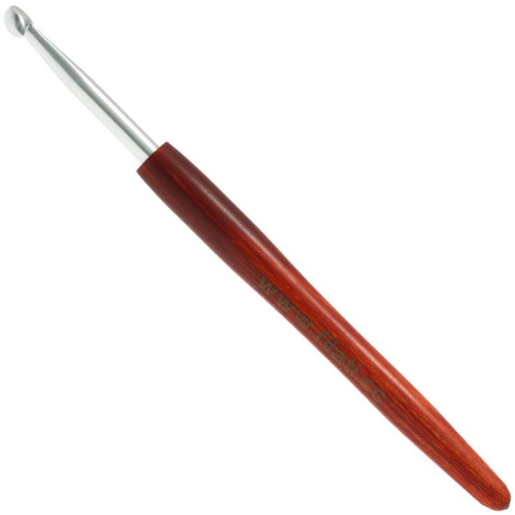 Lana Grossa Crochet hook aluminum with handle design-wood Signal 5mm