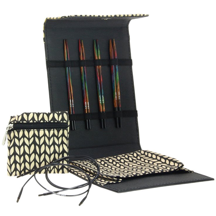 Lana Grossa Interchangeable needle set Design-Wood Multicolor small (black)