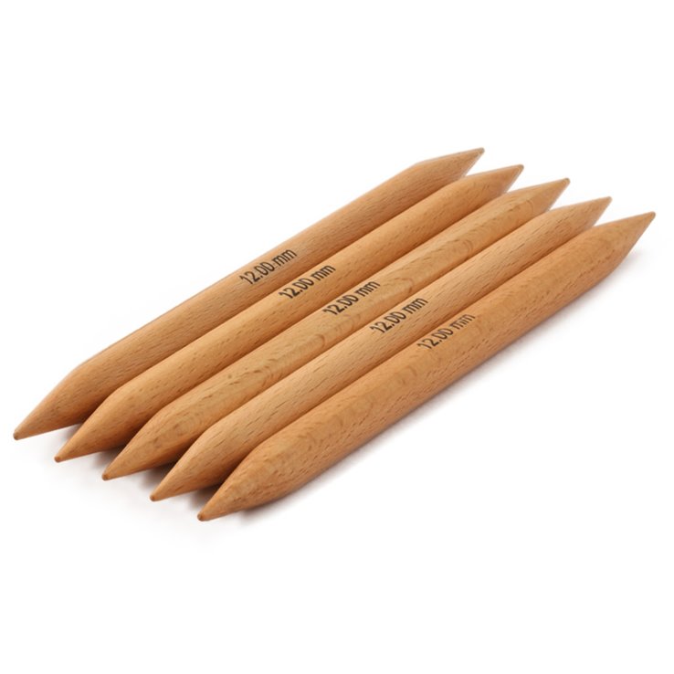Lana Grossa Double pointed needles beech (Tanja Steinbach Edition) 12,0mm/20cm