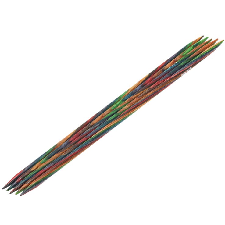 Lana Grossa Double pointed needles design-wood multicolor 5mm/20cm