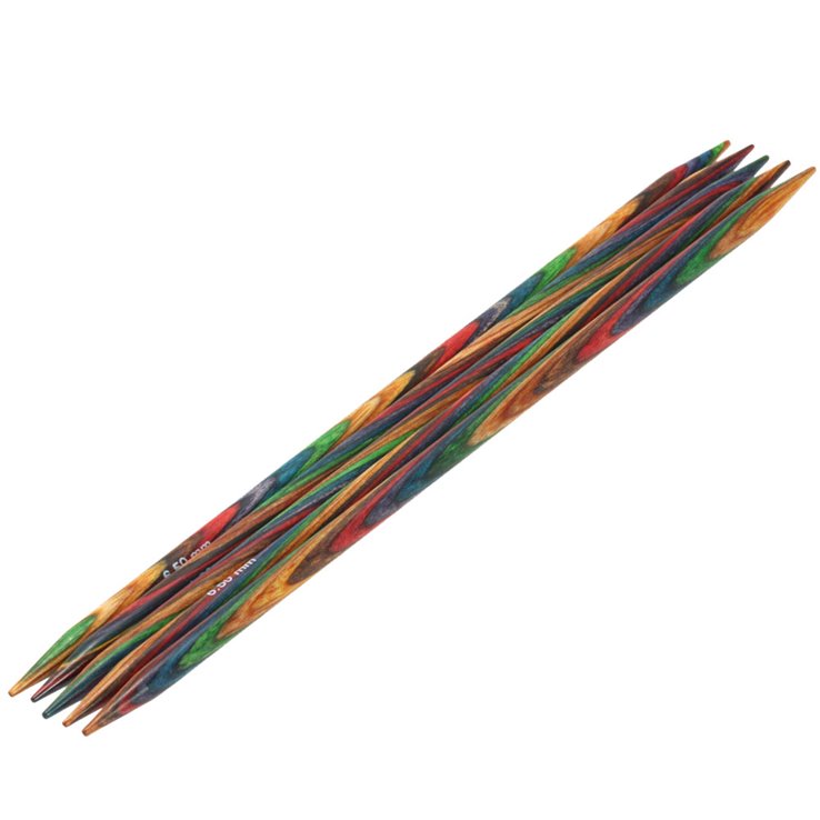 Lana Grossa Double pointed needles design-wood multicolor 6,5mm/20cm