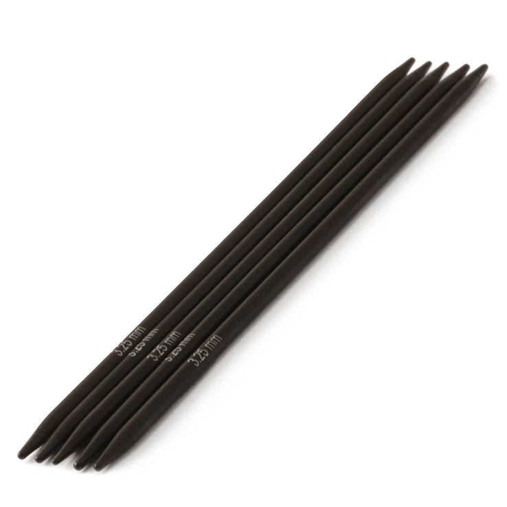Lana Grossa Double pointed needles Nera ebony 3,25mm/15cm