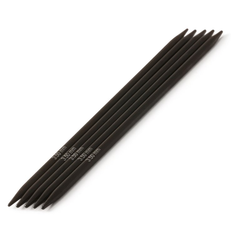 Lana Grossa Double pointed needles Nera ebony 3,5mm/15cm