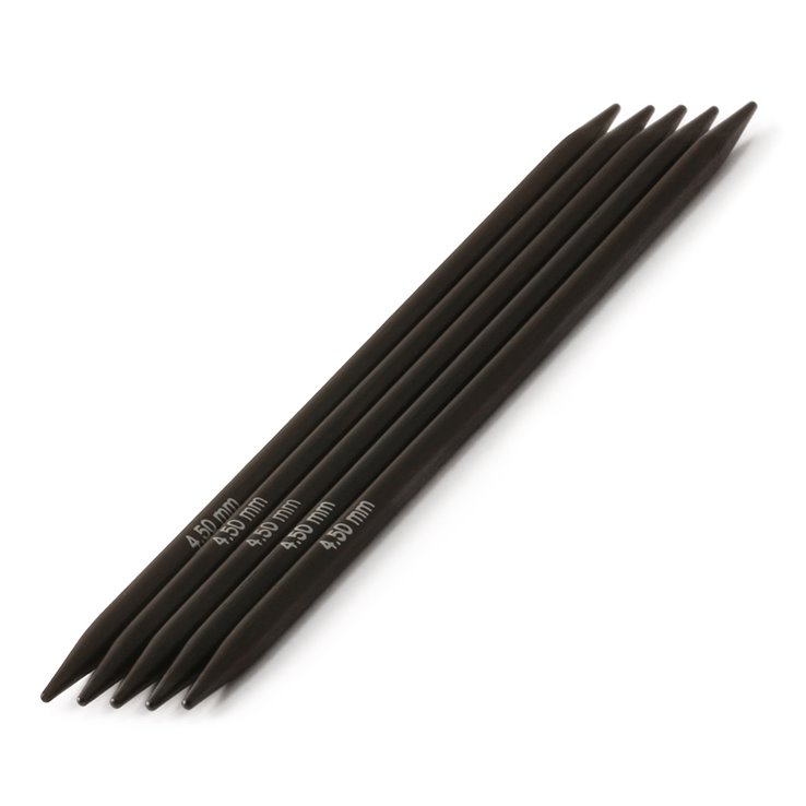 Lana Grossa Double pointed needles Nera ebony 4,5mm/15cm
