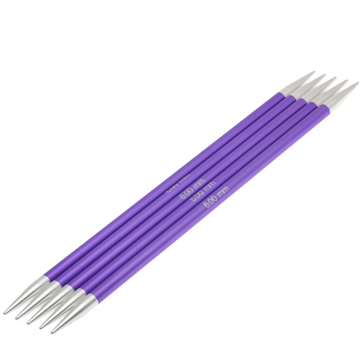 Lana Grossa Double pointed needles aluminum Rainbow 6mm/20cm