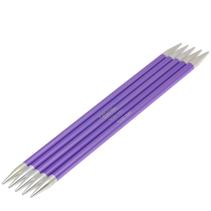 Lana Grossa Double pointed needles aluminum Rainbow 6,5mm/20cm