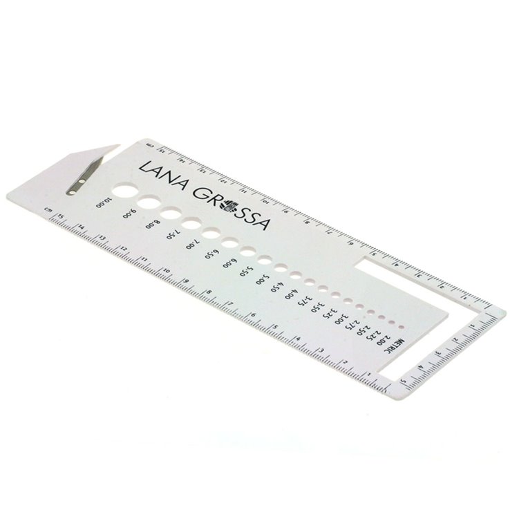 Lana Grossa Knitting needle gauge