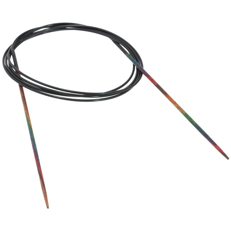 Lana Grossa Circular knitting needle design-wood multicolor 2mm/120cm