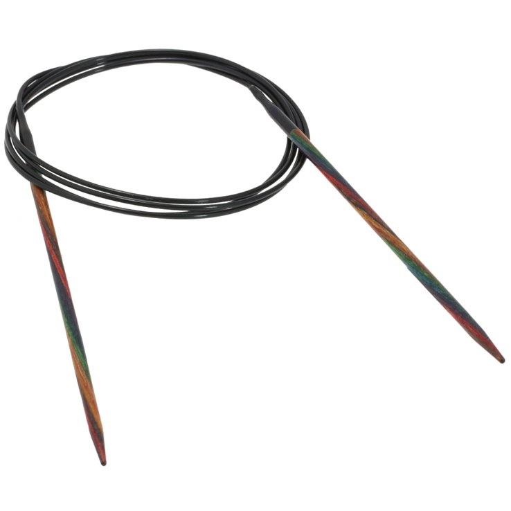 Lana Grossa Circular knitting needle design-wood multicolor 3mm/120cm