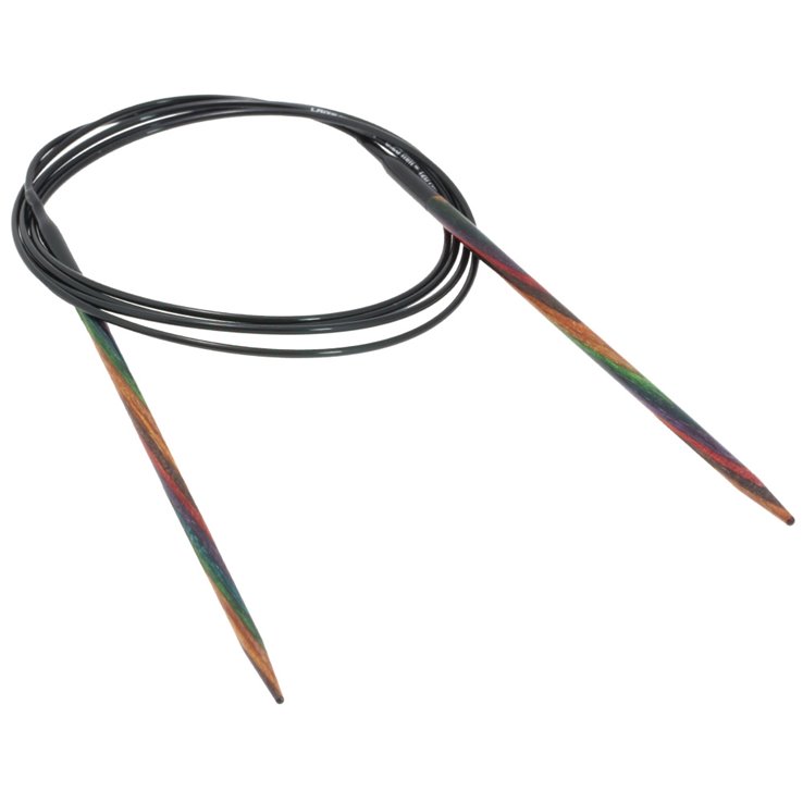 Lana Grossa Circular knitting needle design-wood multicolor 3,25mm/120cm