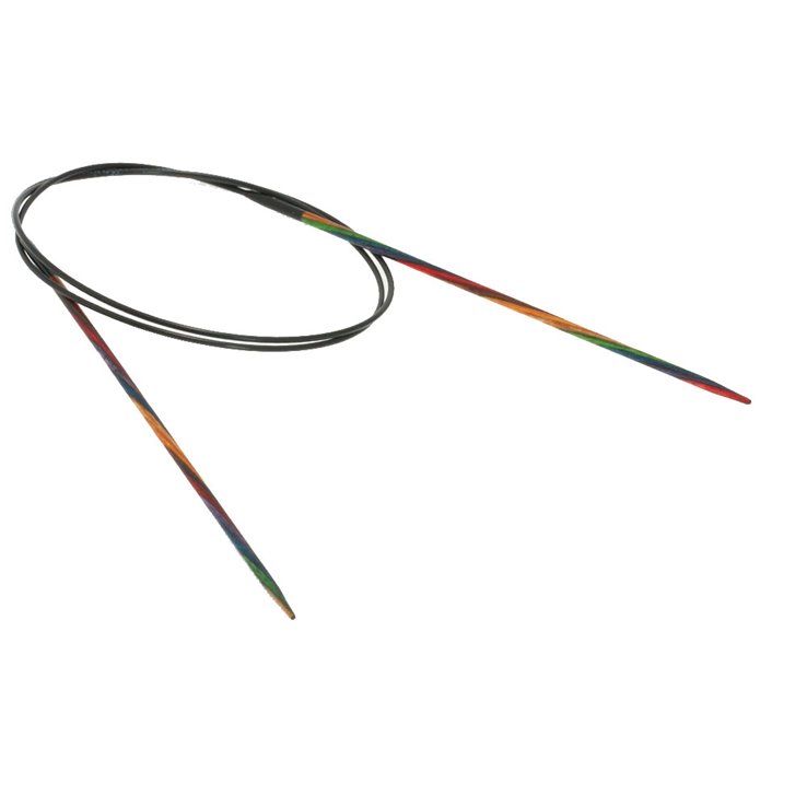 Lana Grossa Circular knitting needle design-wood multicolor 2,5mm/80cm