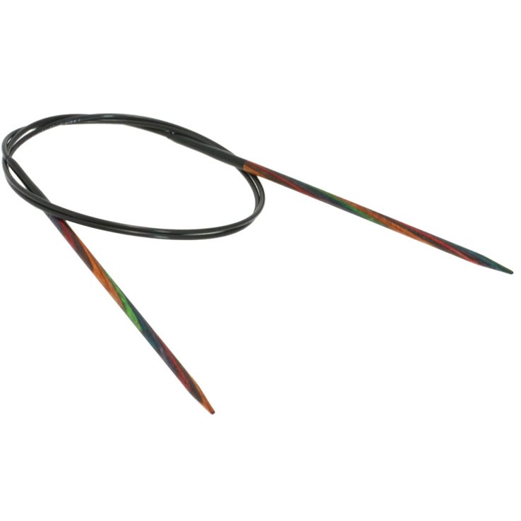 Lana Grossa Circular knitting needle design-wood multicolor 3,75mm/80cm