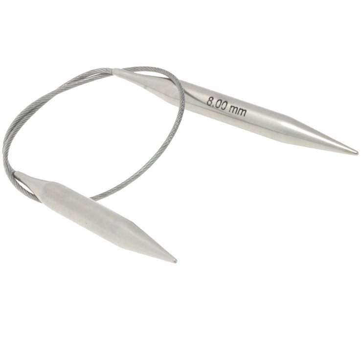 Lana Grossa Circular knitting needle stainless steel 8mm/40cm