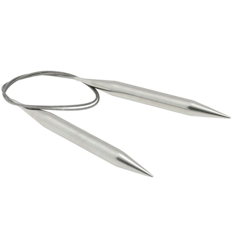 Lana Grossa Circular knitting needle stainless steel 12mm/80cm