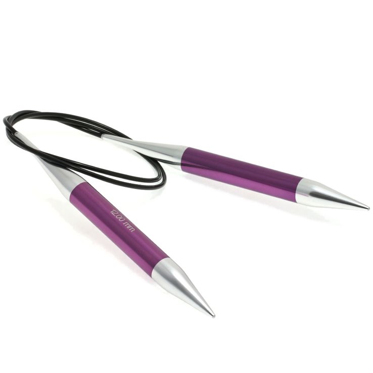 Lana Grossa Circular knitting needle aluminum Rainbow size 12,0/80cm