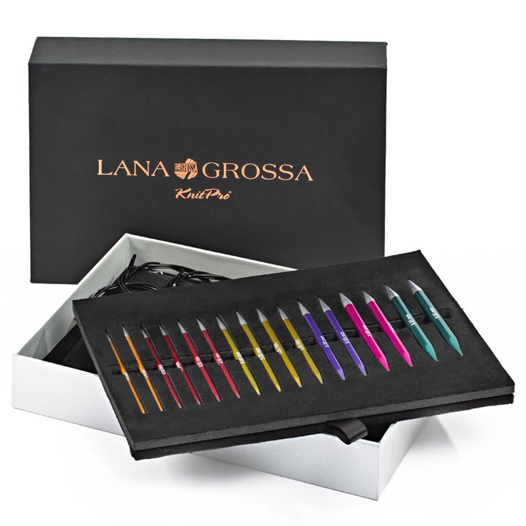 Lana Grossa Interchangeable needle set aluminium rainbow